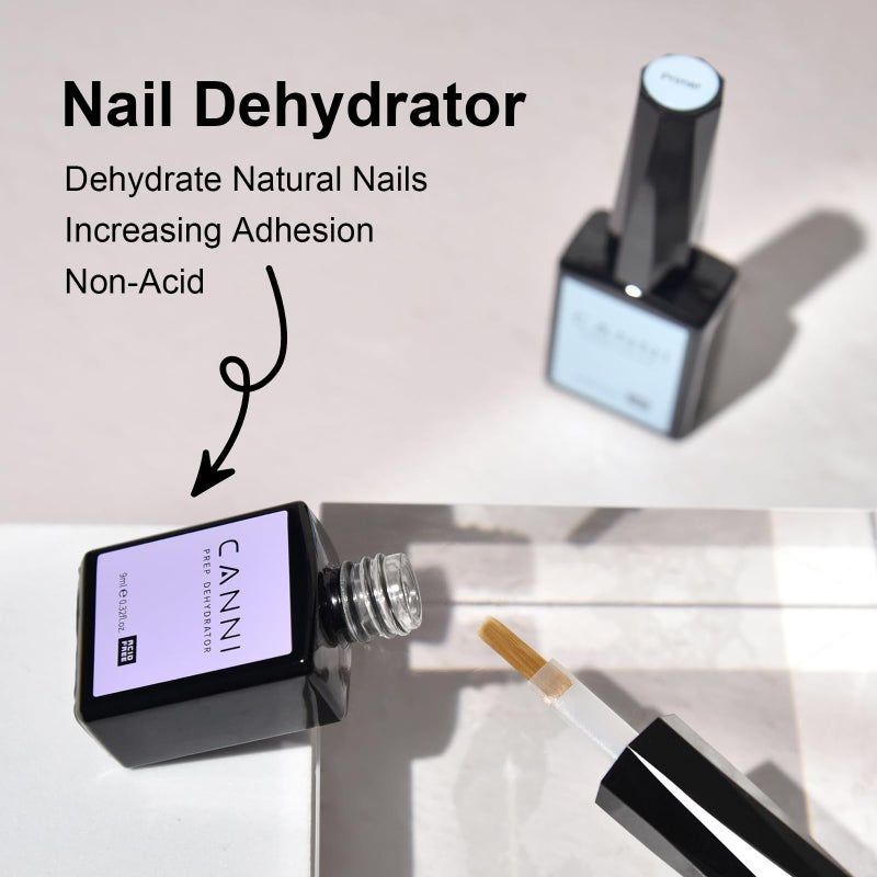 CANNI 2Pcs Acid Free Nail Dehydrator and Primer Set, Air Dry Nail Primer & Pre-dehydrator Nail Bond Gel Manicure Kit DIY at Home Salon Gifts - Image 5