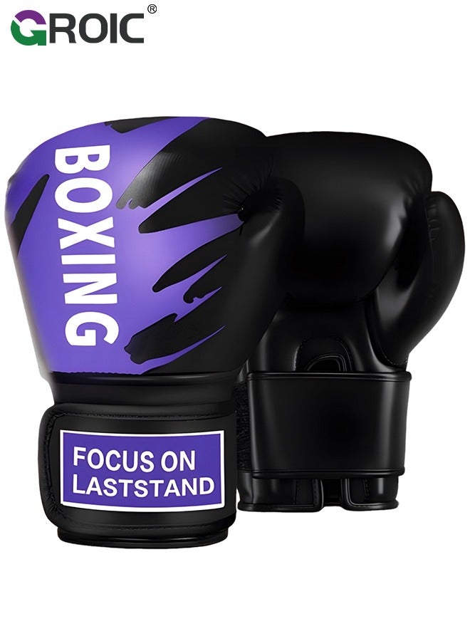 GROIC 1 Pair Kids Boxing Gloves for 6-12 Years, 6 Oz Training MMA Kickboxing Punching Gloves for Training, Punching Bag, Muay Thai, MMA Gift for Boys Girls - Image 1