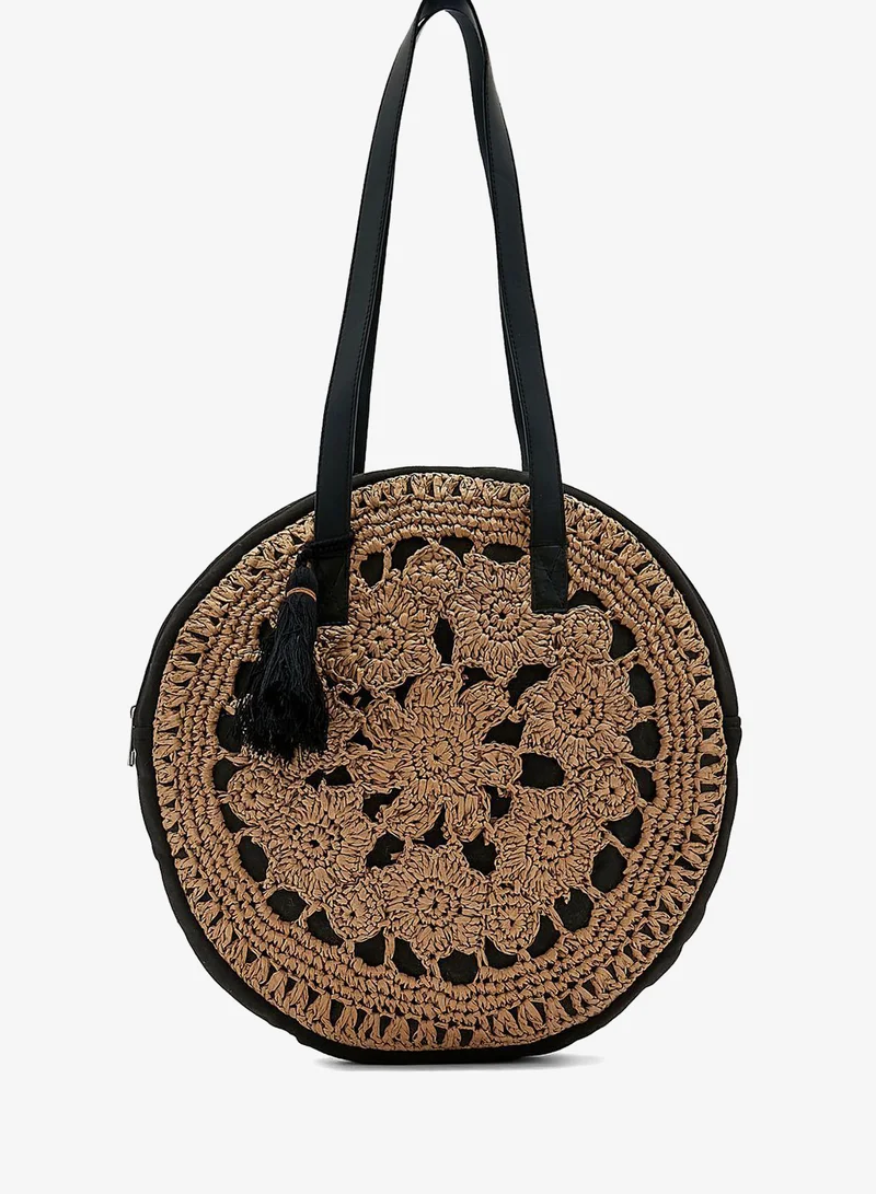 آيرا شنطة مستديرة من الخيش