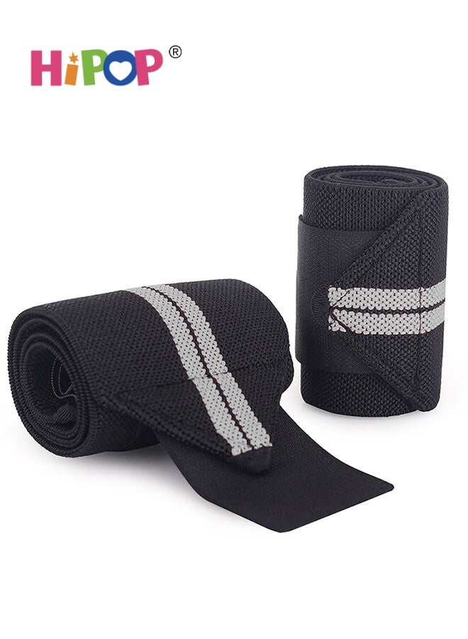 HIPOP 2Pcs Wrist Wraps for Men, Wrist Straps for Weightlifting, Exercise Straps Strength Training, Adjustable Wrist Brace Gym Accessories - Image 1