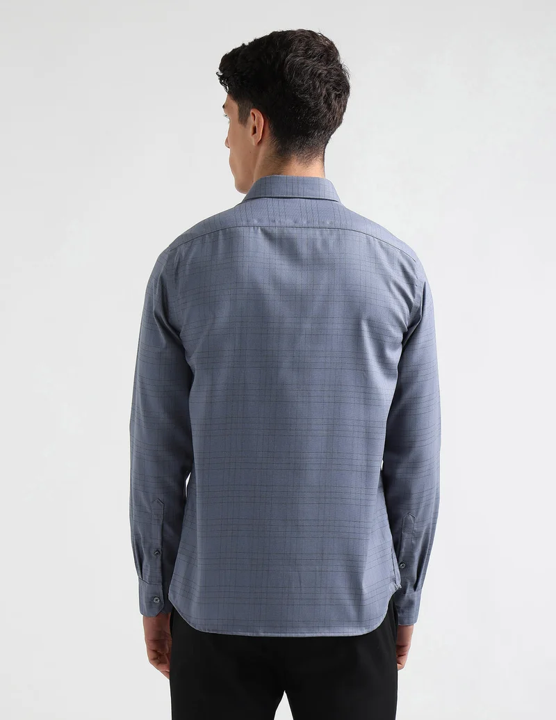 Arrow Dark Grey Dobby Slim Fit Shirt for Men | Best Price UAE