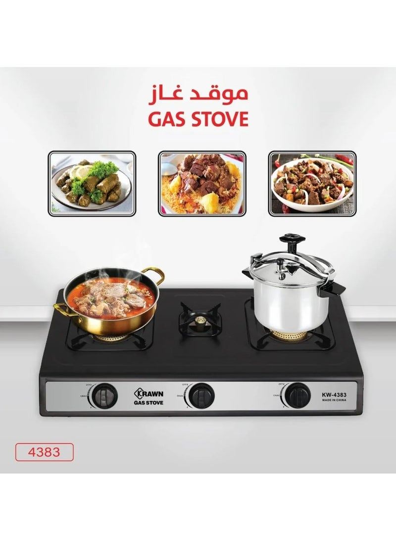 كراون موقد غاز 3 عيون KW-4383