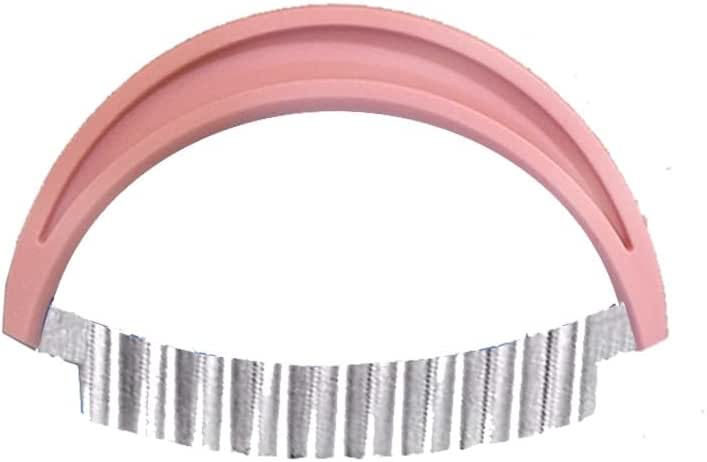 Potato Crinkle Cutter - Wavy Cutting Knife, Upgraded Stainless Steel Blade, Safe Kitchen Tools for Cutting Fruits, Vegetables, Carrots, Potatoes-Pink-Code-9151 by RanaStore