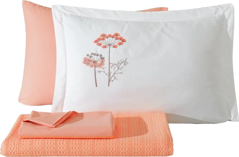 Elart Norella Bedding Set 6 Pieces Peach