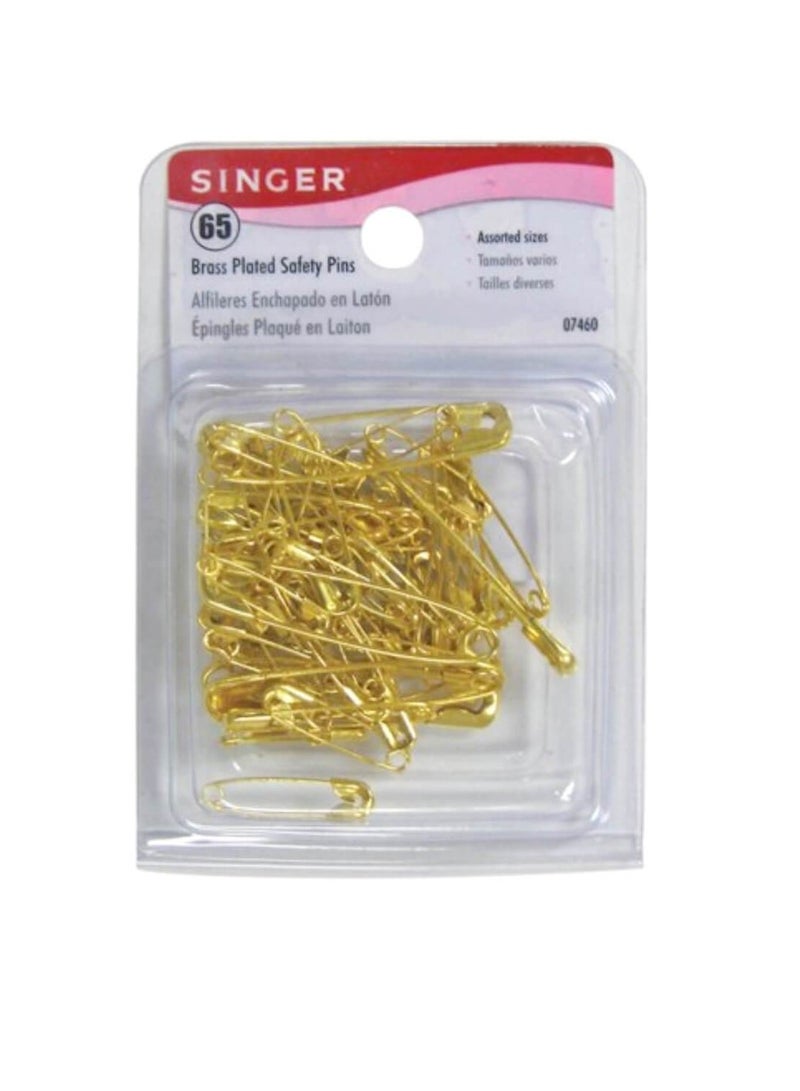 Singer Safety Pins Sizes 1 To 3 65pc - Image 1