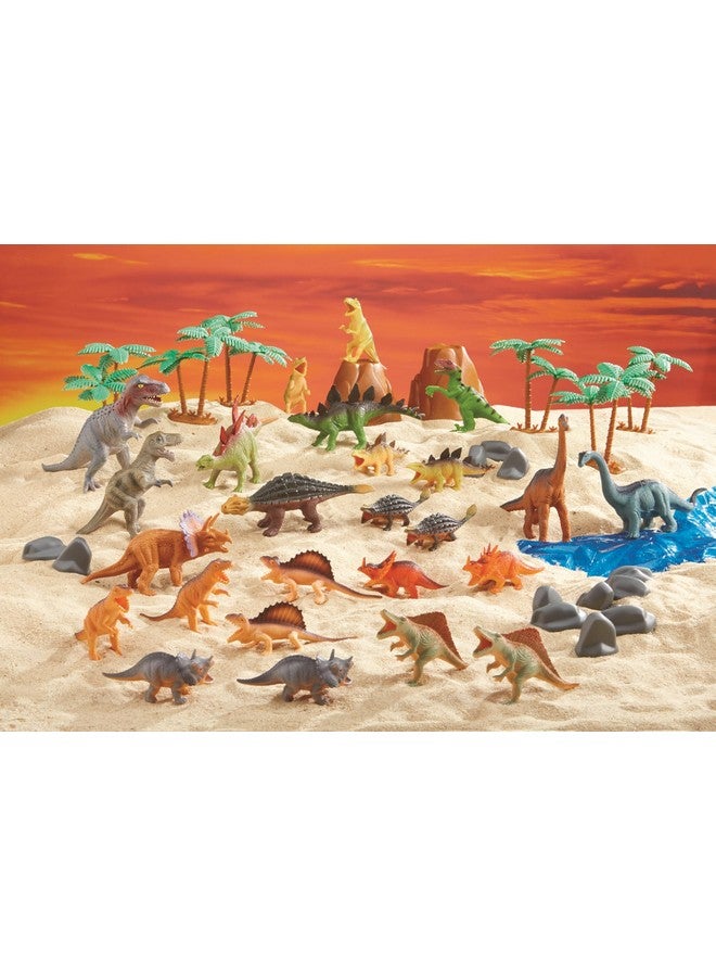 Animal Planet مجموعة ألعاب دينو ميغا تاب من أنيمال بلانيت - مجموعة ألعاب ديناصور مكونة من 45 قطعة مع جبال وأشجار وصخور للأطفال من عمر 3 سنوات فما فوق - Image 2