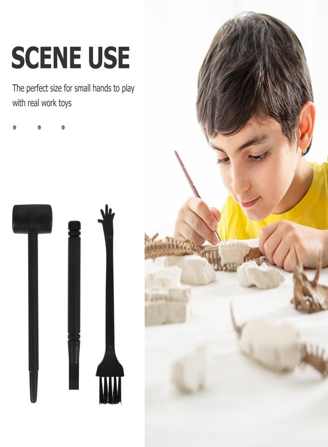 BESTonZON 10 Sets Dinosaur Dig Kit, Archaeological Excavation Tools, Mini Dino Excavation Tools Gemstone Dig Tools, Hammer Chisel Brush Kit for Rocks and Gems Kit for Kids Science Kit Toy - Image 5