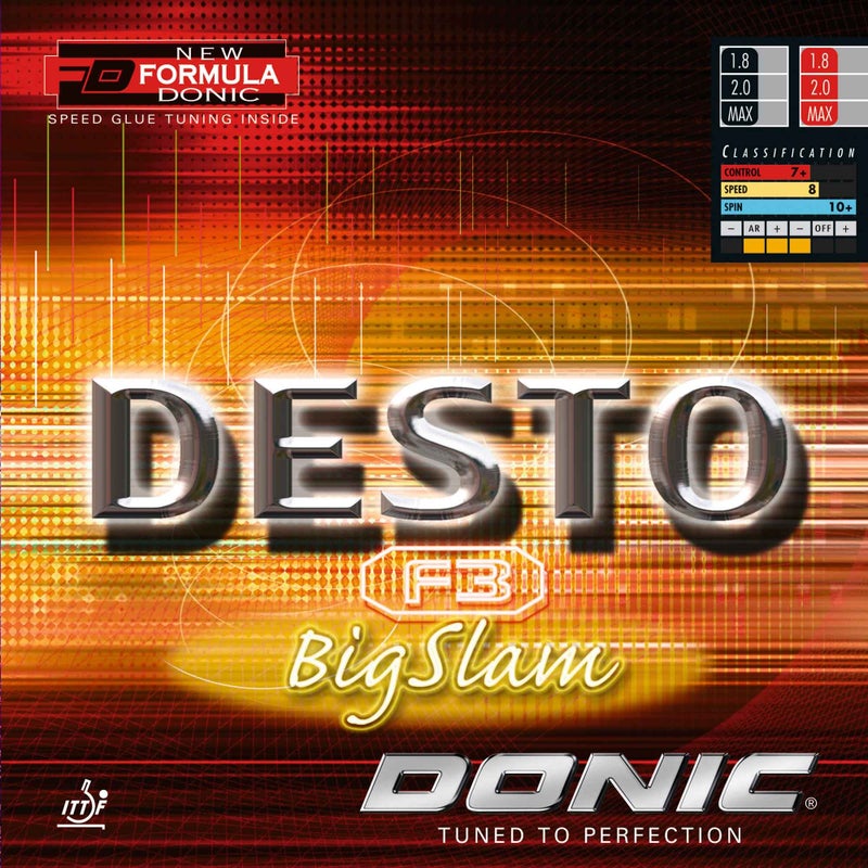 Donic Desto F3 Big Slam Table Tennis Rubber (Black) - Image 3