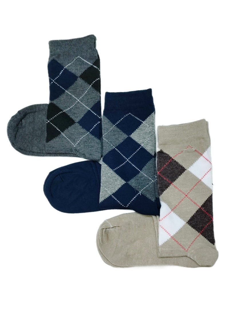 3 pairs of Long men's socks multicolours  - Image 2