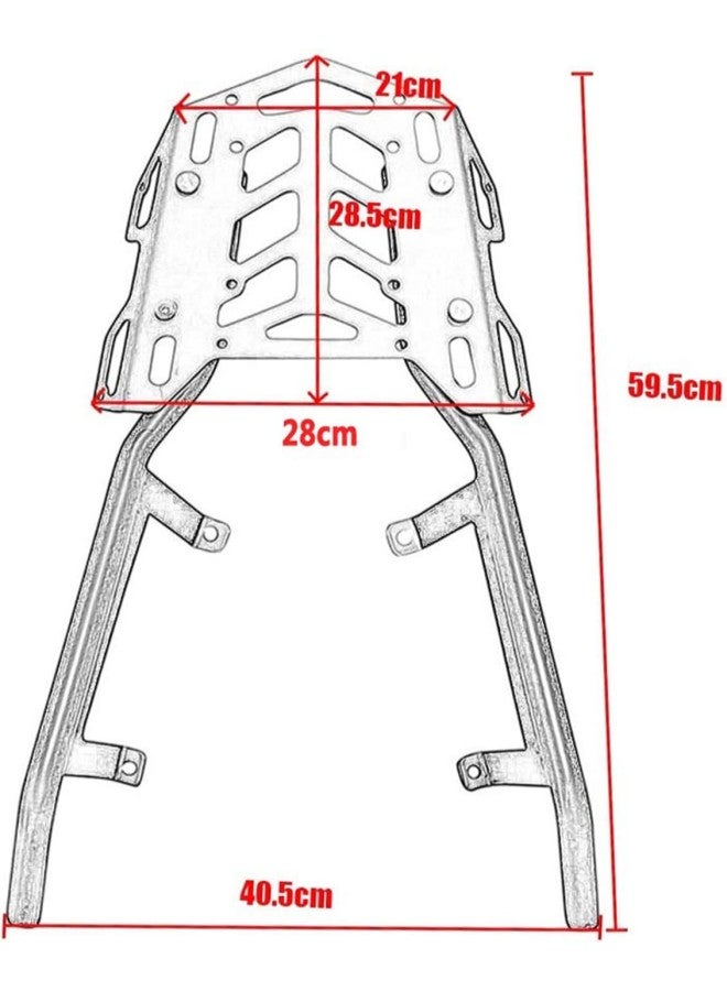 klarako Motorcycle Aluminum Rear Luggage Cargo Rack Splittable Extended Shelf Bar Carrier Top Mount Bracket Plate for ADV150 ADV 150 ADV150 20192021 2022 Accessories - Image 1