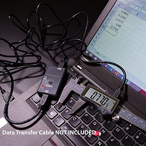 Clockwise Tools IP54 Grade Digital Caliper, DCLR-0805 0-8" /200mm, Inch/Metric/Fractions Conversion, Stainless Steel, Large LCD Screen - Image 5