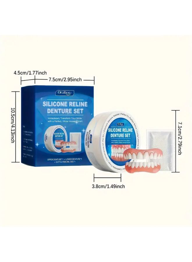 2 Sets Natural Color Comfortable Veneers Dental Accessories Confidence Smile Enhancement For Men Women Holiday Party Decorations Boxed - Image 5