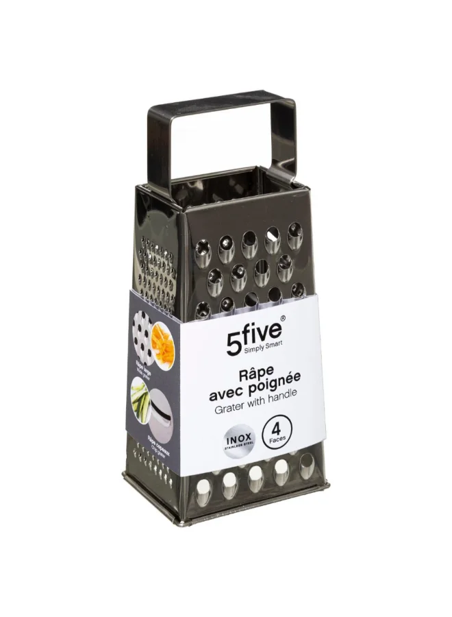 Five Simply Smart 4-Sided Stainless Steel Kitchen Grater Silver 23.7 x 8 x 10.5 cm 146418