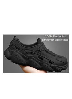 Men's and Women's Same Style Outdoor Hole Shoes Summer Thick Sole Water Shoes Leisure Sports Shoes Trekking Shoes, soft, can be worn outside, no smelly feet, 3.5cm thick sole, simple, fashionable, men's and women's same style, EVA material - black - pzsku/Z2DB674B9C36BAD39BA8DZ/45/_/1735883182/1cb04d2e-92d8-45b2-aa1f-d9bdf0ebd6ab