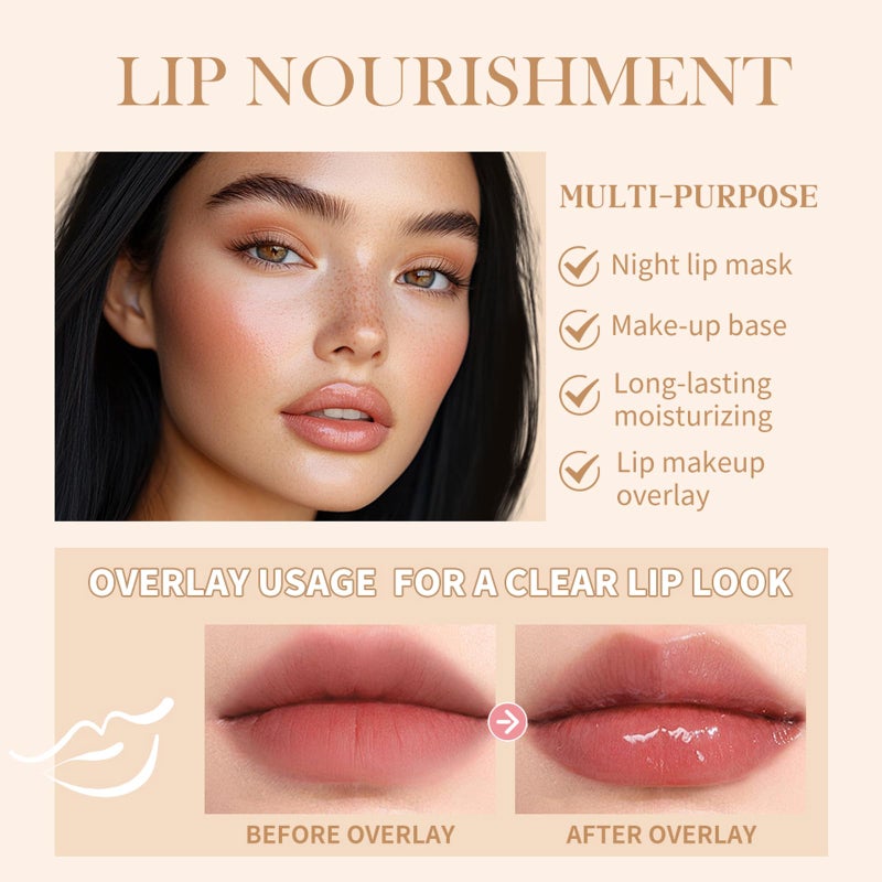 BAISEN DIARY Summer Special Lip Butter Balm - Ultra-Hydrating, Nourishing Lip Care with Natural Ingredients, Shea Butter & Olive Butter, Soothes & Softens Dry Lips (#4 Cake (glitter)) - Image 3