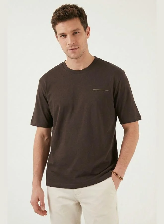 Buratti  Buratti Cotton Regular Fit Crew Neck T-Shirt Men's T-SHIRT 5904095 for Men | Best Price UAE