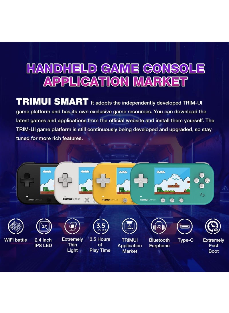 null - TRIMUI Smart Handheld Retro Game Console with Built-in 6575 Games Linux System 2.4-Inch, with 64G TF Car(White) - Image 1