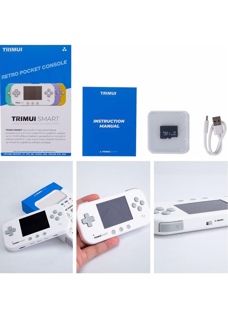 null - TRIMUI Smart Handheld Retro Game Console with Built-in 6575 Games Linux System 2.4-Inch, with 64G TF Car(White) - Image 1