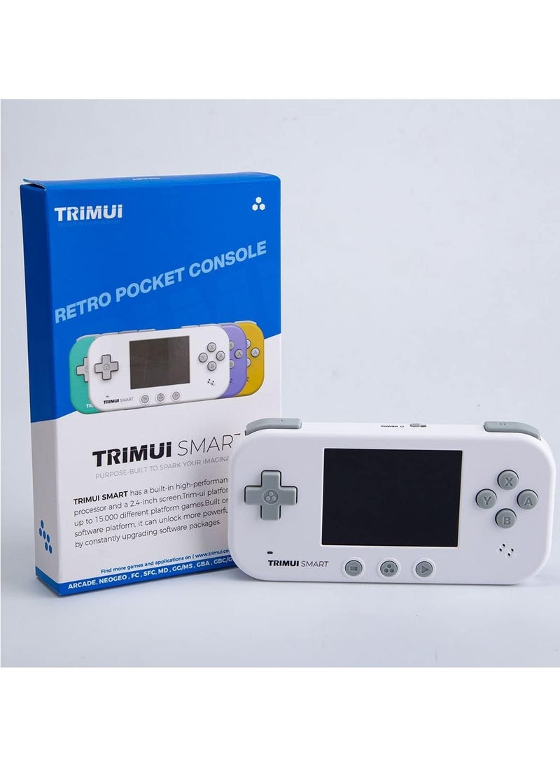 null - TRIMUI Smart Handheld Retro Game Console with Built-in 6575 Games Linux System 2.4-Inch, with 64G TF Car(White) - Image 1