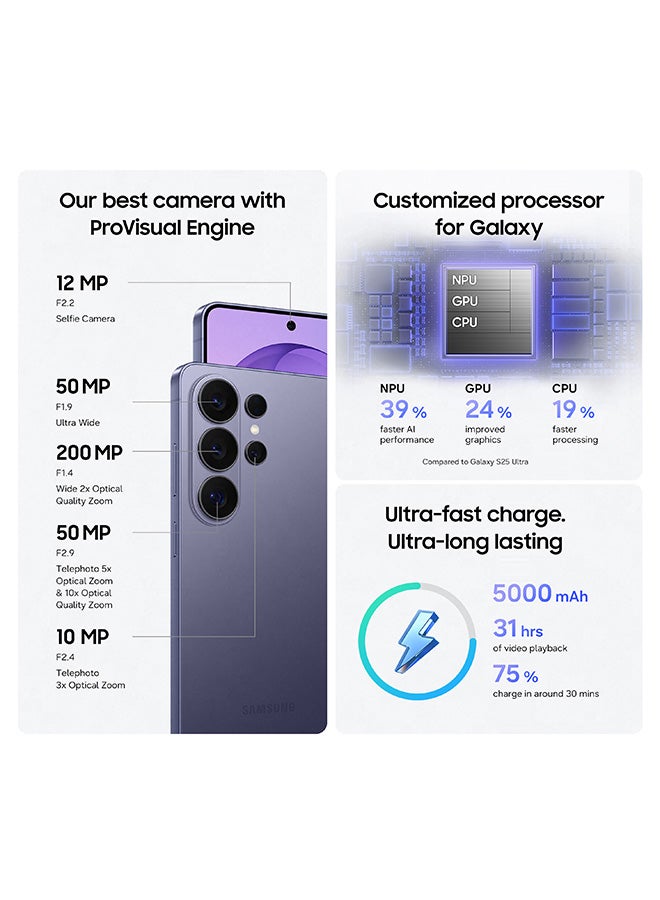 سامسونج Galaxy S26 Ultra Dual SIM White 12GB RAM 256GB 5G - Middle East Version - Image 5