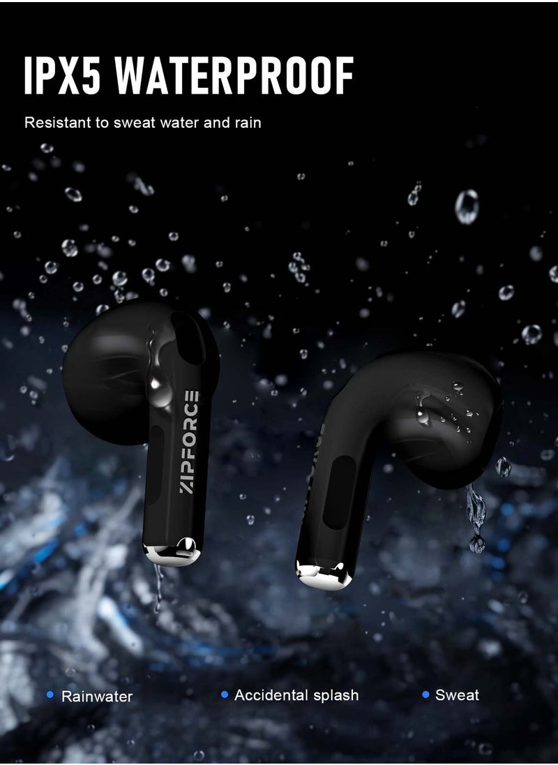 ZIPFORCE - ZIPFORCE True Wireless Earbuds, in-Ear Bluetooth 5.3 Headphones, Bluetooth Earbuds Touch Control 30 Playtime, IPX5 Waterproof TWS, Light-Weight Earphones - Image 1