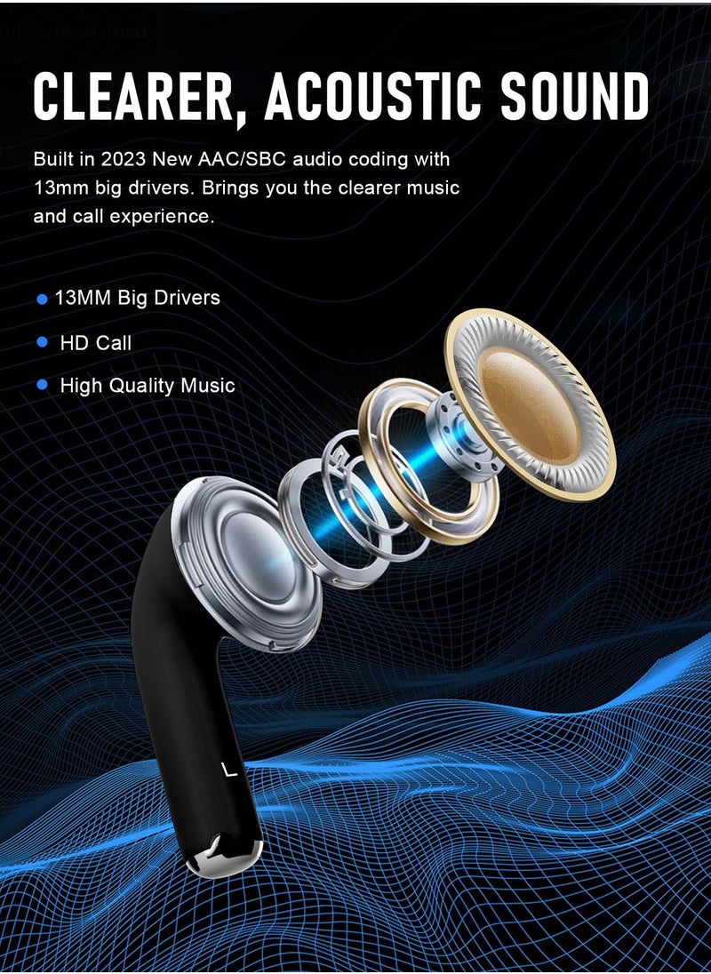 ZIPFORCE - ZIPFORCE True Wireless Earbuds, in-Ear Bluetooth 5.3 Headphones, Bluetooth Earbuds Touch Control 30 Playtime, IPX5 Waterproof TWS, Light-Weight Earphones - Image 1