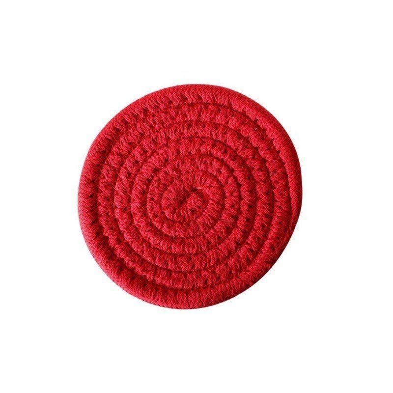 Placemat Round Woven Placemat Kitchen Anti-Scald Thermal Insulation Mat for Home Kitchen Table About 4.33 Inch-15.74 Inch - Image 5