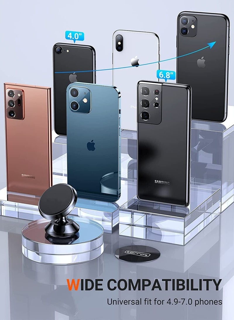 Car Magnetic Phone Mount, [Super Strong Magnet] Car Phone Holder for Dashboard [Easily Install] Magnetic Cell Phone Mount Compatible with iPhone 12 11 Pro X 8 Plus Samsung Galaxy S21 S20 & All - Image 5