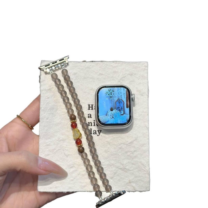 AD سوار ساعة ذكية متوافق مع Apple Watch 38/40/41mm بملاءمة قابلة للتعديل وحزام بديل للاستخدام اليومي باللون أسود قابل للتعديل 15cm - Image 4