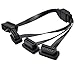 OLLGEN 50cm / 20" OBD2 OBDII 1 to 3 Ultra Low Profile Straight Port 16 Pin Male to Female Y Splitter Cord Car - Image 2