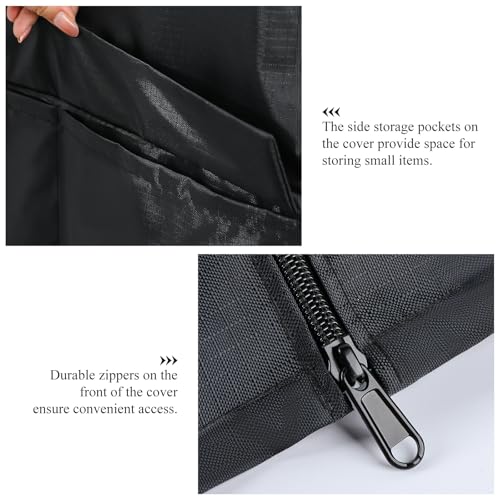 GNarbor Wire Rack Shelf Cover,Heavy Duty Waterproof Dustproof Standing Shelf Units Cover with Zipper for Outdoor Indoor Wire Shelving,36 * 14 * 72 inches,Black - Image 5