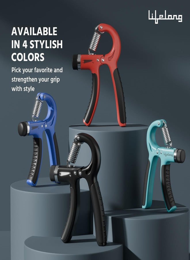 Lifelong Adjustable Hand Grip Strengthener, Polypropylene Hand Gripper for Men & Women for Gym Workout Hand Exercise Equipment to Use in Home for Forearm Exercise (5-60kgs) - Blue & Black, LLFAHG001 - Image 5