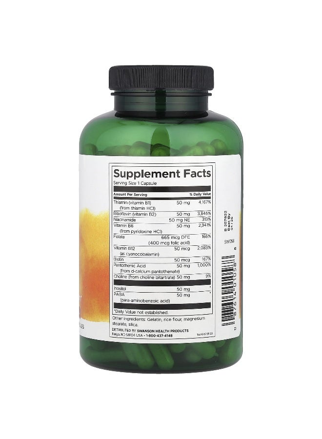 Swanson, Balance B-50 Complex, 250 Capsules - Image 2