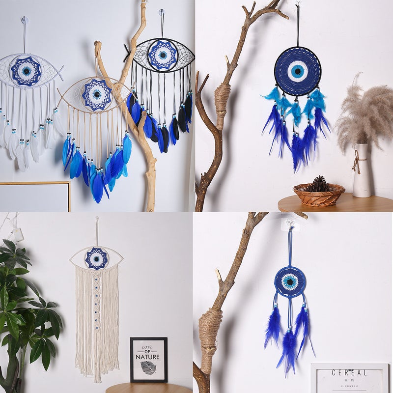 Decorative Evil Eye Dream Catcher Feather Handmade Crafts Dream Catcher Pendant Selling Dream Catcher - Image 2