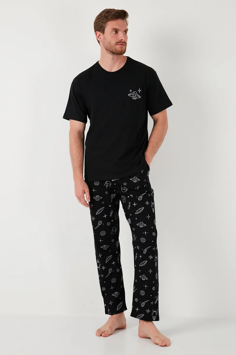 Buratti Cotton Regular Fit Short Sleeve Pajama Set Men's Pajama Set 6572011