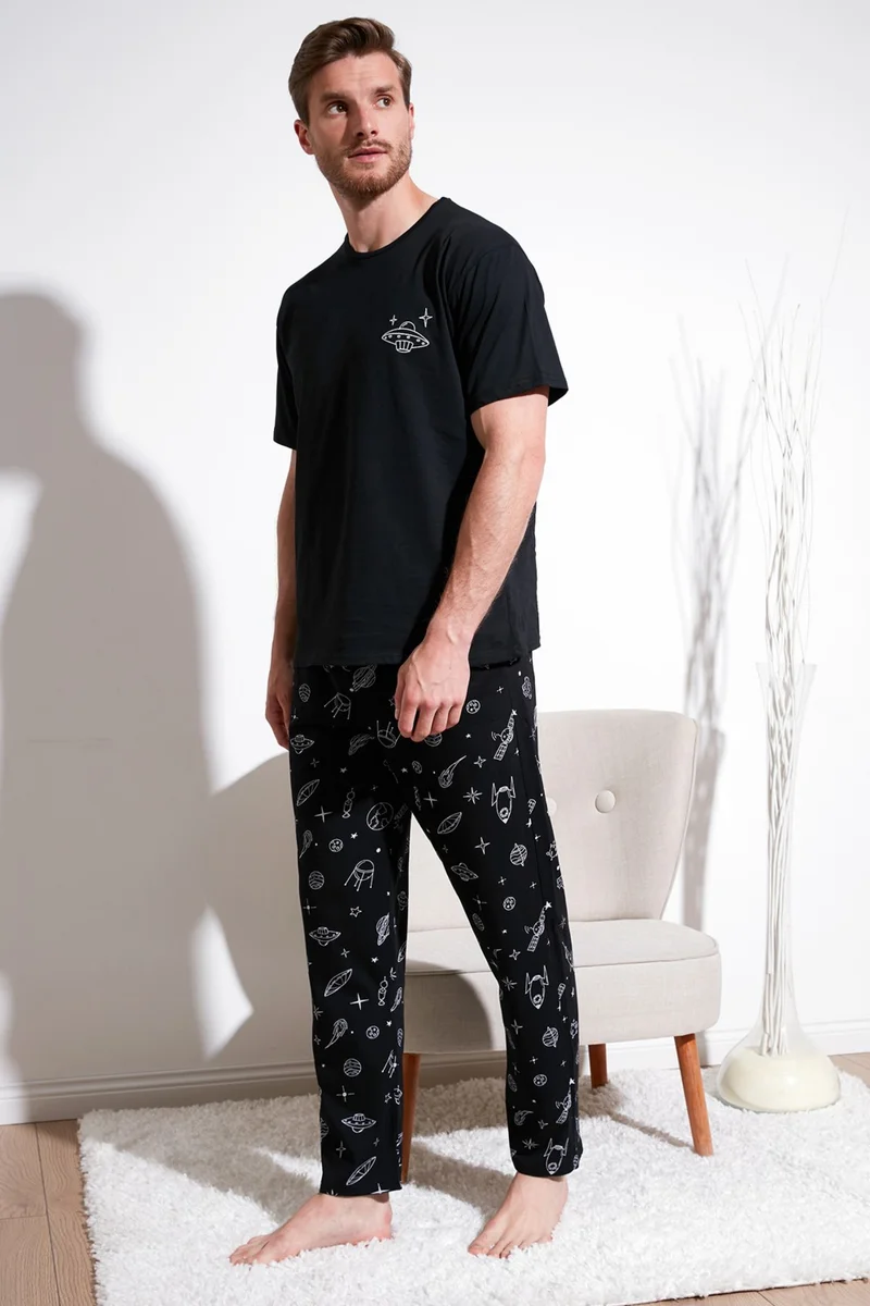 Buratti Cotton Regular Fit Short Sleeve Pajama Set Men's Pajama Set 6572011