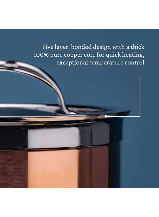 Hestan CopperBond Collection - 100% Pure Copper Soup Pot, Induction Cooktop Compatible, 3 Quart - Image 5