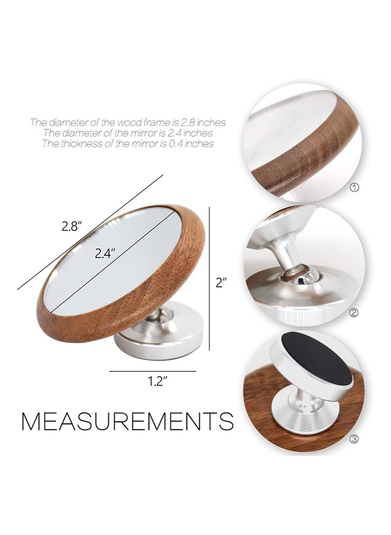 اي زد سوزو مرآة مغناطيسية لتحضير قهوة الإسبريسو، مناسبة لحاملات الفلاتر بدون قاعدة، عدسة عاكسة من الفولاذ المقاوم للصدأ غير قابلة للكسر لمراقبة تدفق القهوة، ملحق قابل للتعديل بزاوية 360 درجة لبار القهوة (قاعدة خشبية، أسود) - Image 5