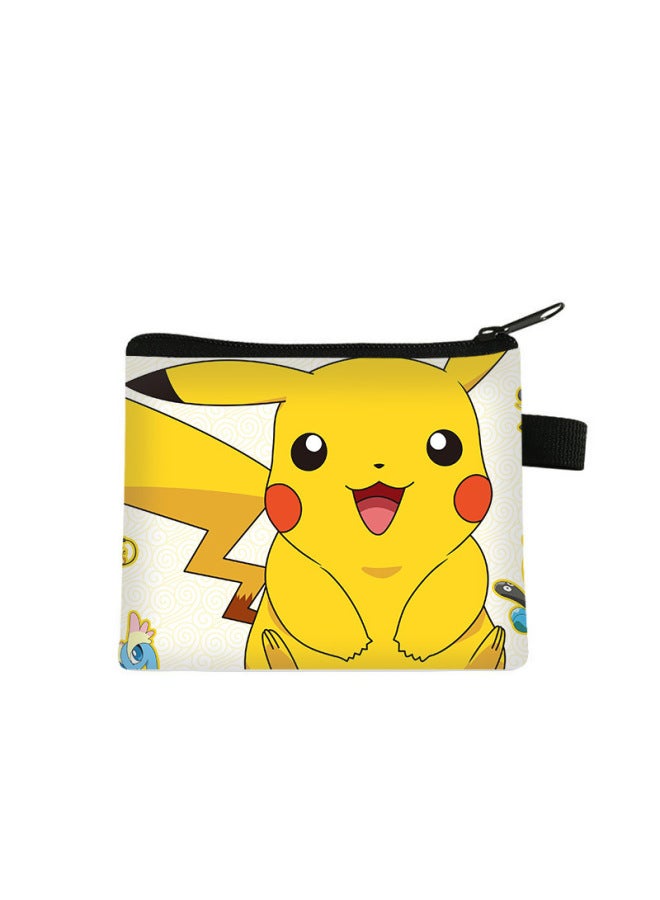 New Pikachu Coin Purse Student Mini Storage Bag Children's Portable Short Style High-end Large-capacity Bag