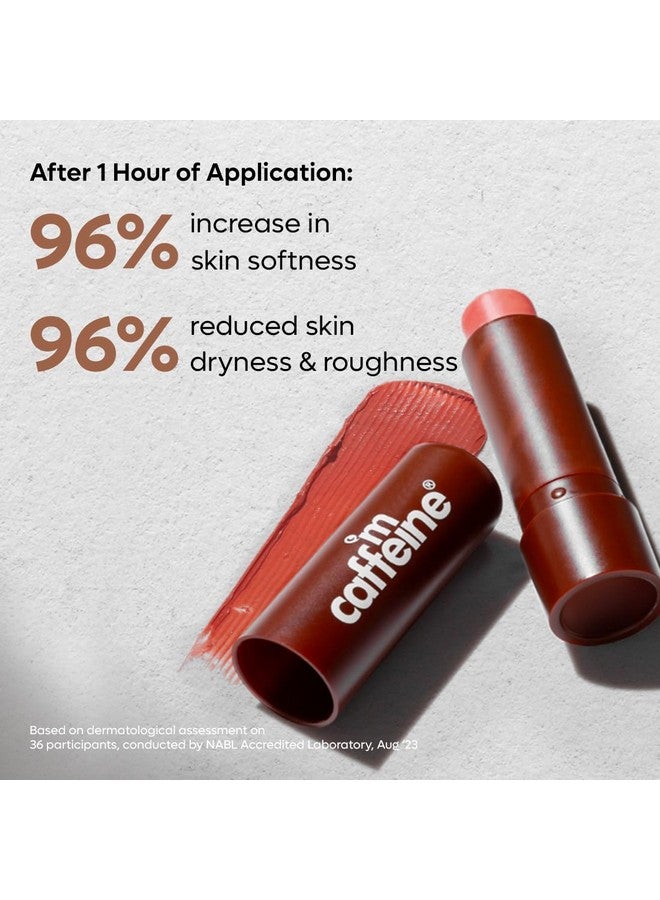 إم كافيين مرطب شفاه ملون للشفاه الجافة والمتشققة، ترطيب على مدار 24 ساعة مع مرطب شفاه بلون وردي شفاف مع زبدة الكاكاو ومستخلص التوت للرجال والنساء لجميع أنواع البشرة - Image 3