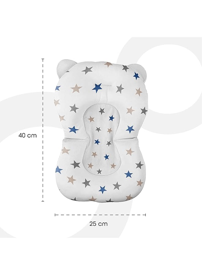 The Moon brand Antislip Baby Bath Pad Foldable Floating Infant Bath Support Cushion For Bathtub Bath Tub Seat Mat For New Born Bath Support Pillow 0 24 Months Star - Image 5