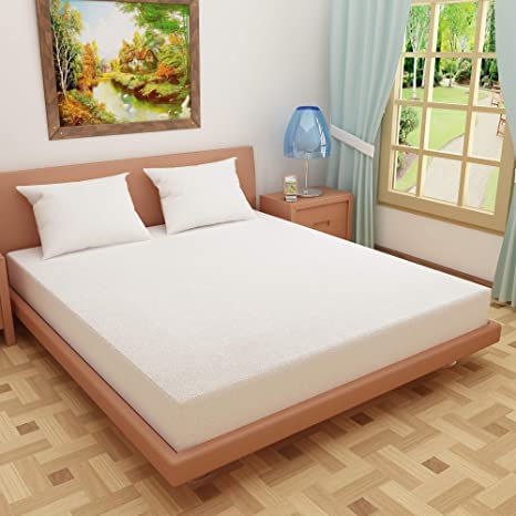 Mattress Protectors Bed Cover| Multiple Colors| Available in 13 Sizes| Dust and Water Proof Protector Cover (84 * 84 Inch, White)  - Image 1