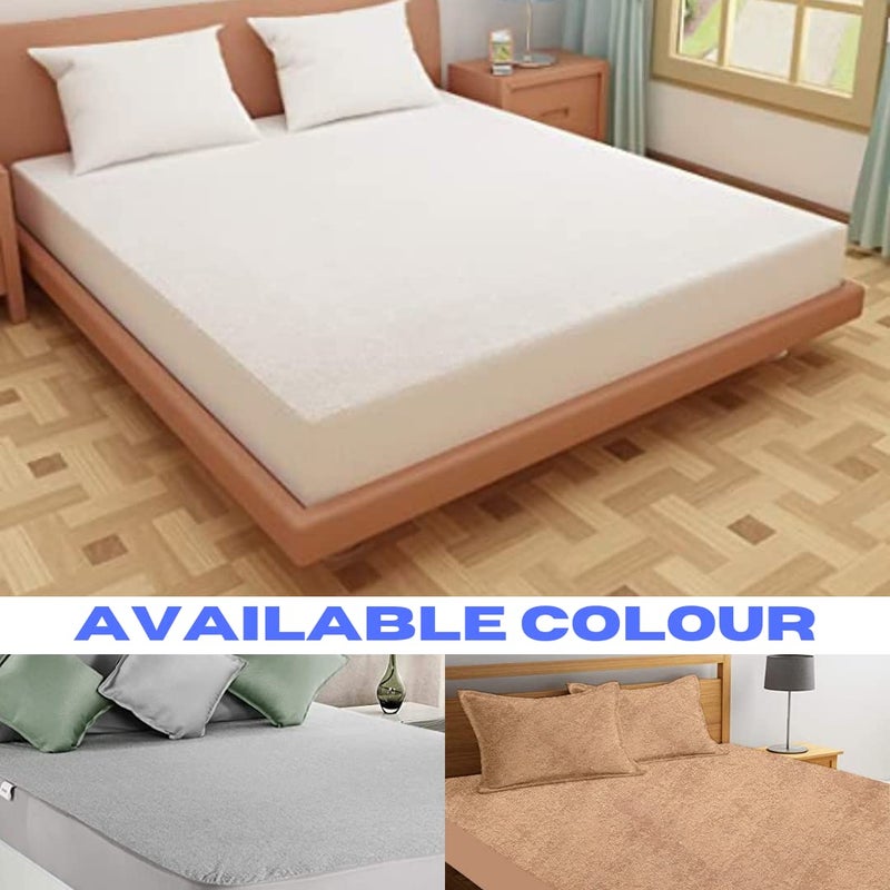 Mattress Protectors Bed Cover| Multiple Colors| Available in 13 Sizes| Dust and Water Proof Protector Cover (84 * 84 Inch, White)  - Image 4