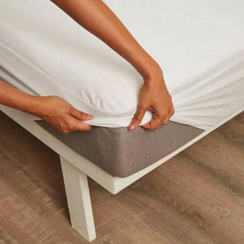 Mattress Protectors Bed Cover| Multiple Colors| Available in 13 Sizes| Dust and Water Proof Protector Cover (84 * 84 Inch, White)  - Image 2