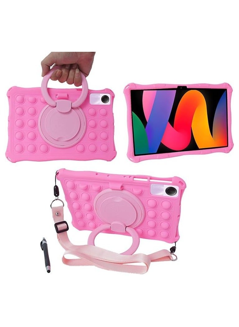 Arabest Case for Xiaomi Redmi Pad SE 11 inch 2023 Tablet, Kids Friendly Soft Silicone Adjustable Stand Cover for Xiaomi Redmi Pad SE 11 inches 2023 Released Tablet (pink)