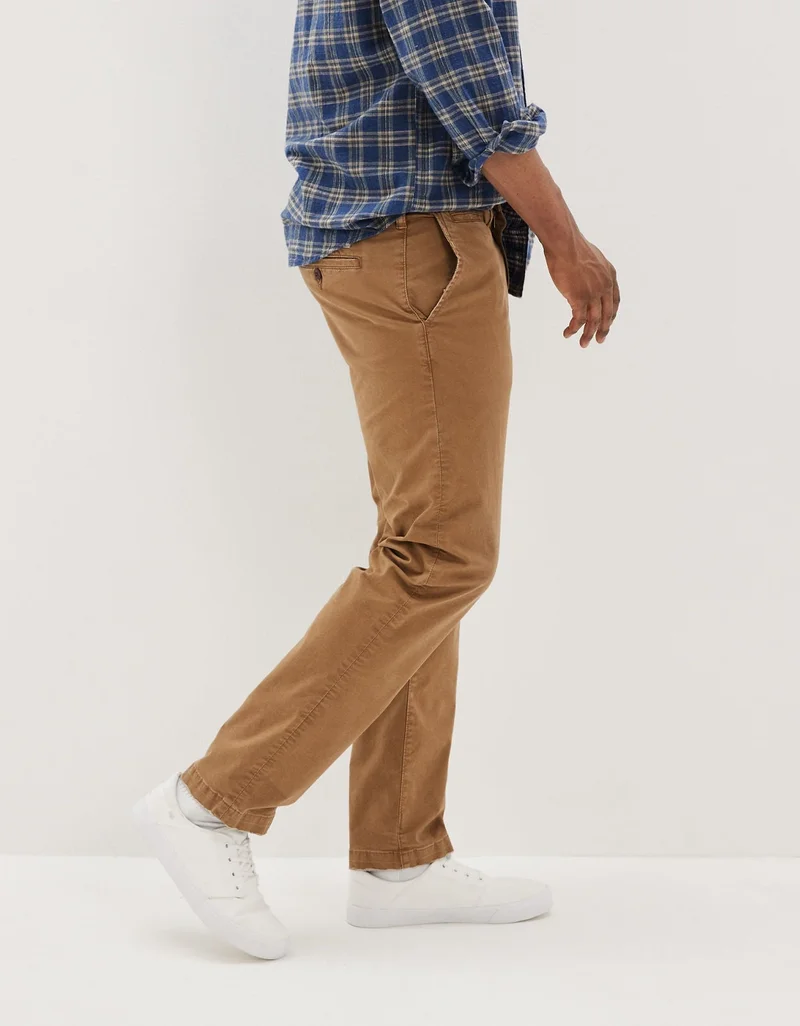 American Eagle  AE Flex Original Straight Lived-In Khaki Pant for Men | Best Price UAE