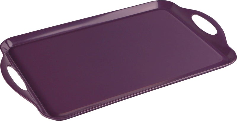 Reston Lloyd Calypso Basics Melamine ServingOttoman Handles Rectangular Tray Plum