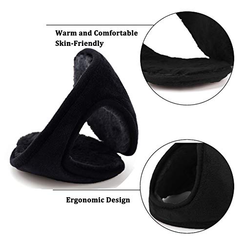 Handcuffs Ear Warmers For Men & Women Unisex Classic Fleece Winter Warm Earmuffs (Black) - Image 5