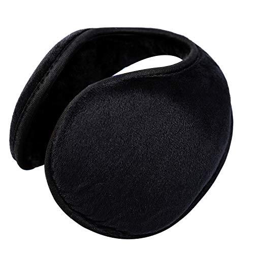 Handcuffs Ear Warmers For Men & Women Unisex Classic Fleece Winter Warm Earmuffs (Black) - Image 1