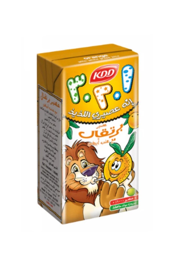 كي دي دي عصير كي دي دي برتقال وعنب – 125 مل (مجموعة من 6 قطع) – مزيج منعش من الفواكه الطبيعية بدون مواد حافظة - Image 1